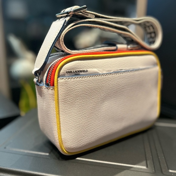 KARL LAGERFELD WOMEN BAGS CROSSBODY MAYBELLE MULTICOLOR (WHITE WITH PINS) - Picture 7 of 7